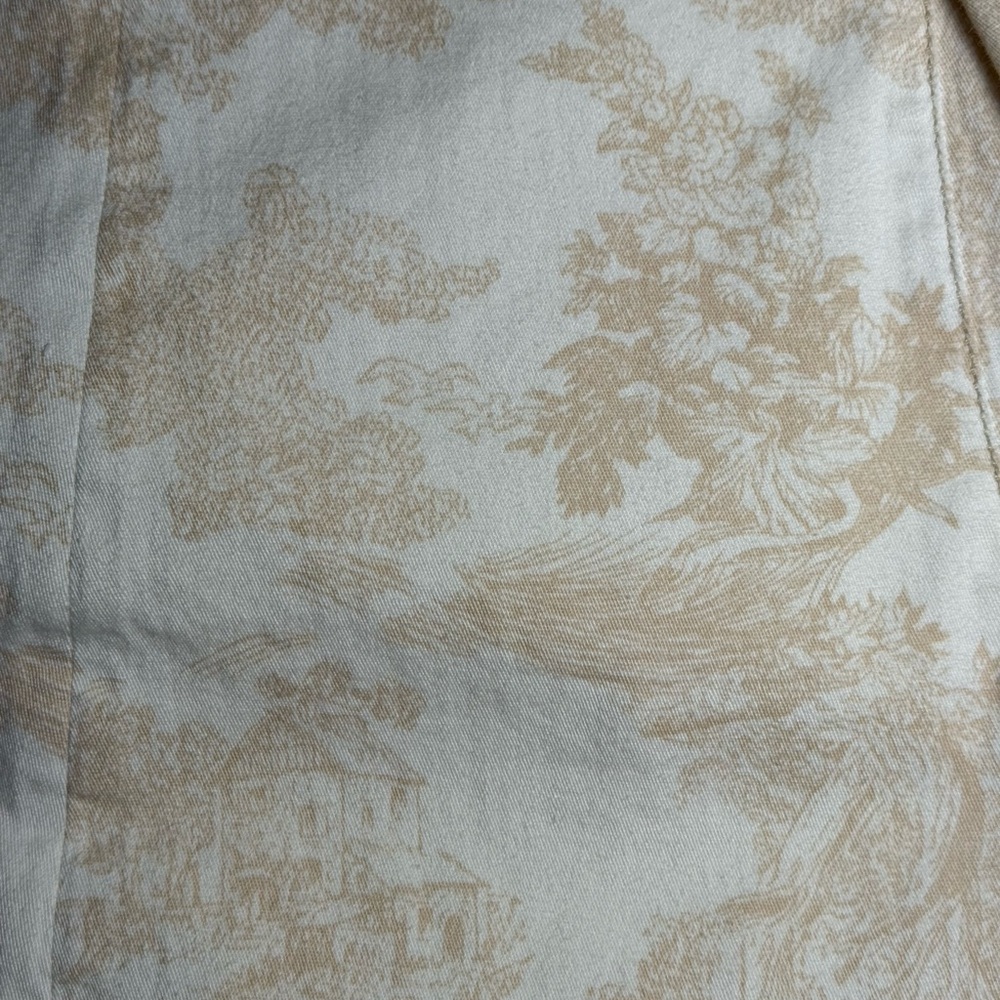 Evan Picone Toile Print Stretch Blazer Jacket Size 8 Ivory Beige Cottagecore - Picture 6 of 6